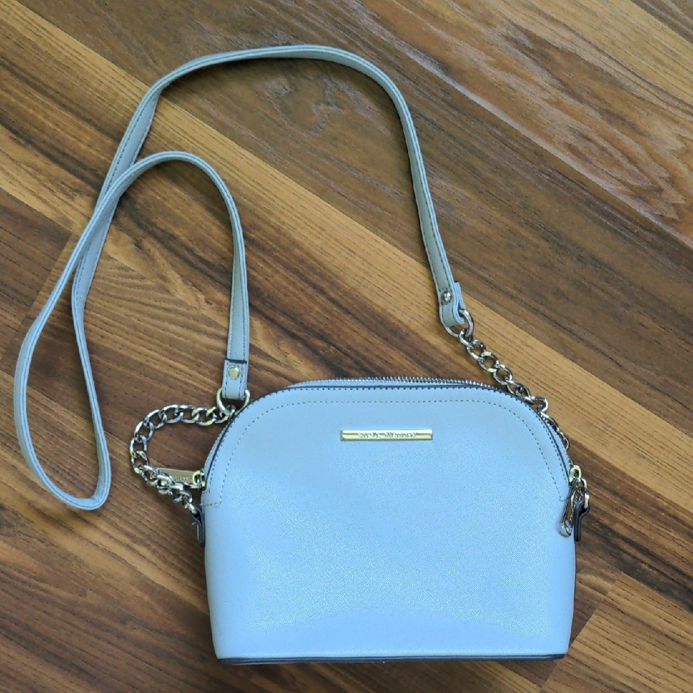 Steve Madden Gray Crossbody Bag with Chain Details